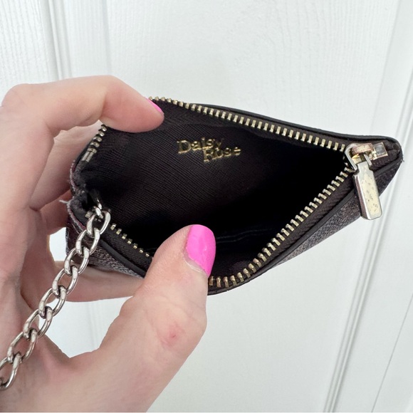 Checkered Brown DAISY ROSE Key Change Pouch AS IS - Picture 8 of 10